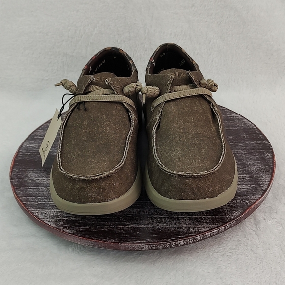 Ariat Men's Hilo Stretch Lace Dark Tan and Rust Aztec Shoe 10040445 - Picture 2 of 8